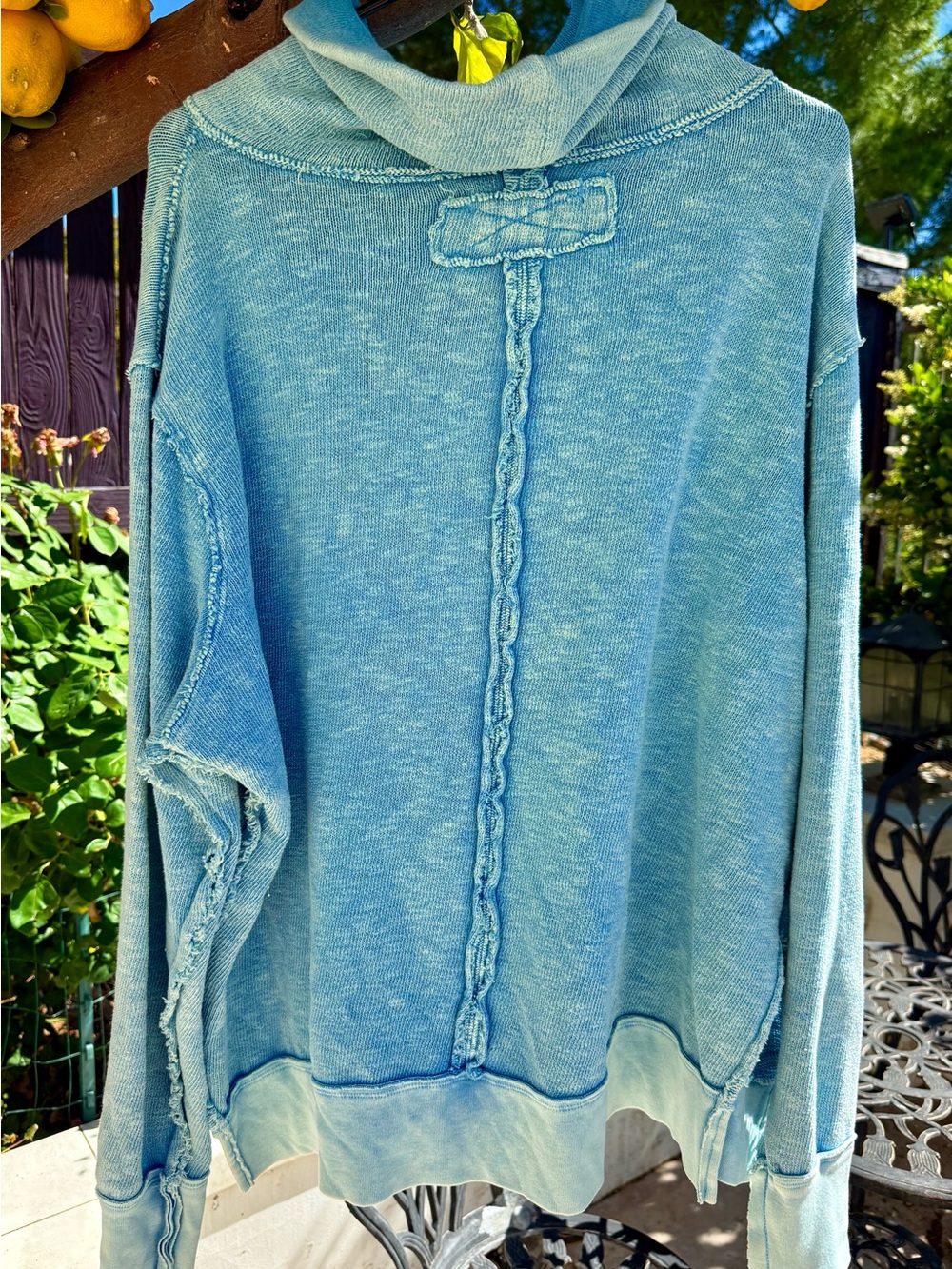 Free People | We the Free Timmy Turtle Pullover in Catalina Blue, Sz. M - Picture 3 of 6